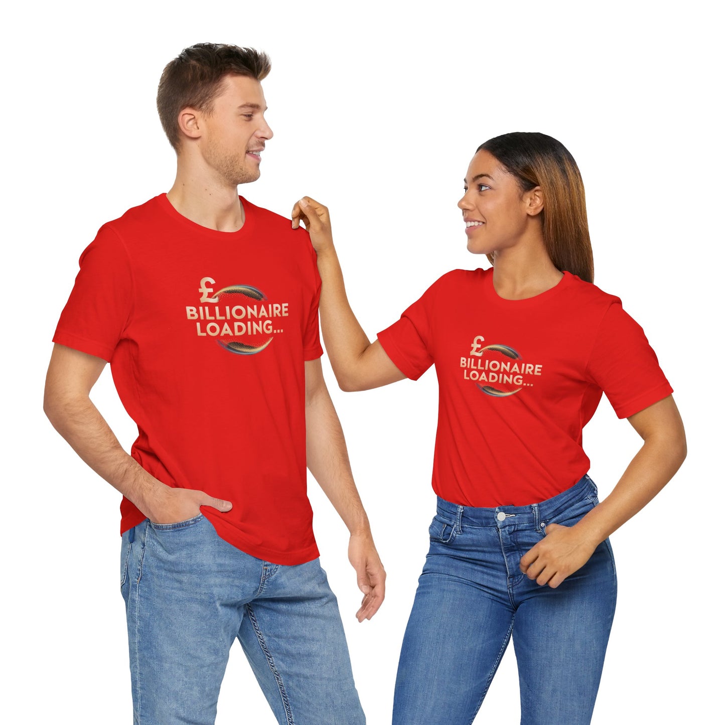 Billionaire Loading Tee, Funny Graphic T-Shirt, Motivational Gift, Birthday Present, Unisex Casual Wear, Wealthy Humor