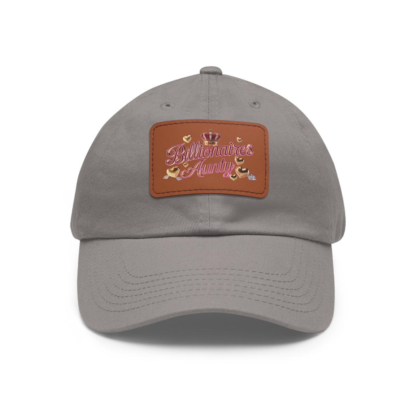 Stylish Dad Hat with Leather Patch, Billionaire Aunt Cap, Casual Fashion Gift, Trendy Accessories, Perfect for Birthdays & Holidays
