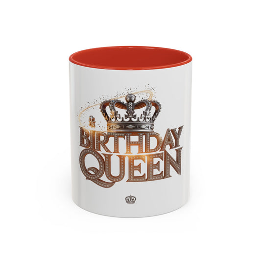 Birthday Queen Accent Coffee Mug – Celebrate Like Royalty!
