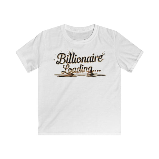 Kids Billionaire Loading Tee, Funny T-Shirt, Youth Humor Shirt, Birthday Gift, Playful Style, Summer Wear