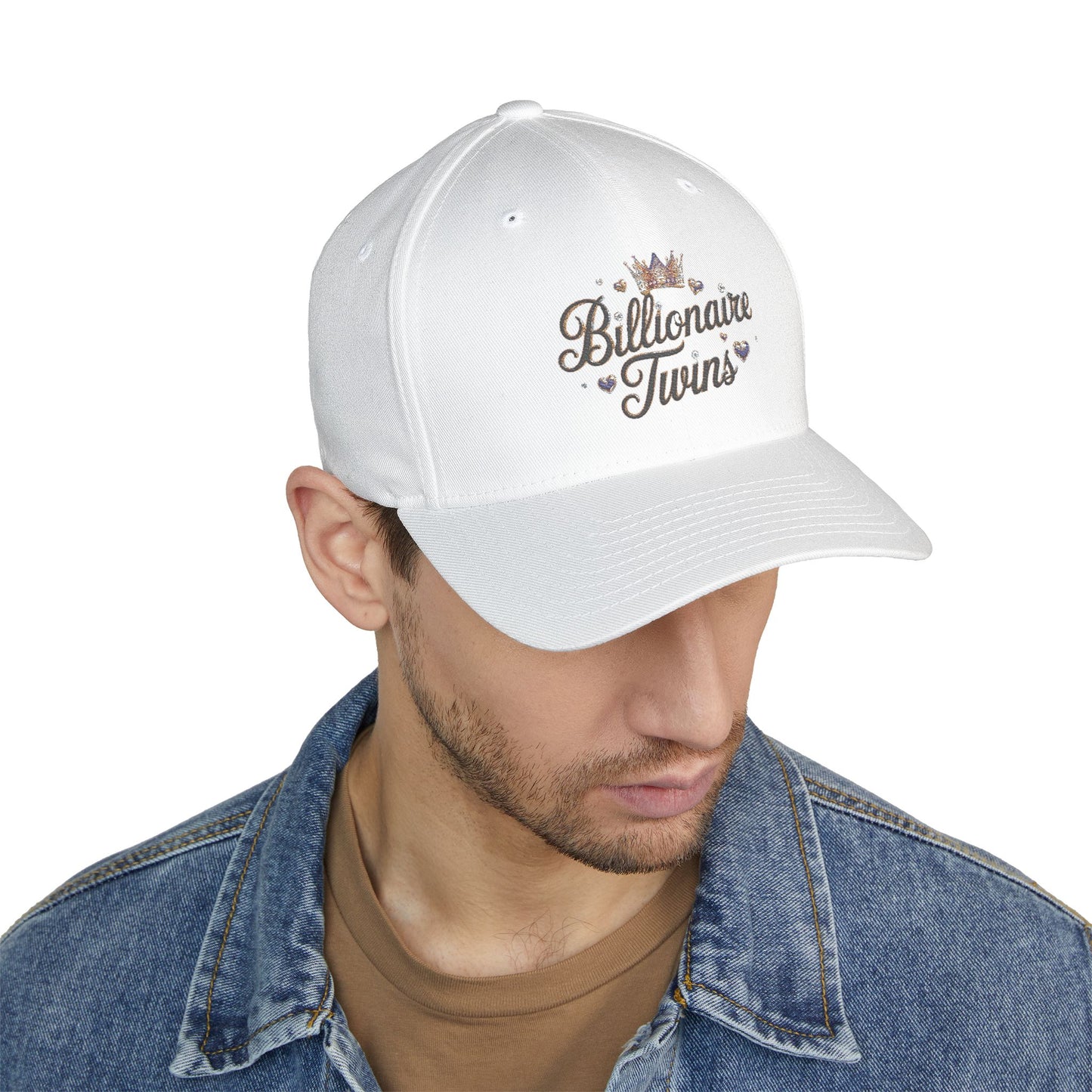 Billionaire Twins Embroidered Cap, Trendy Hat for Twins, Adjustable Closure, Gift for Siblings, Fashionable Accessory