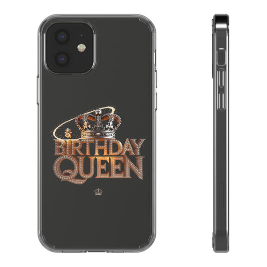 Birthday Queen Clear Phone Case, Transparent Phone Cover