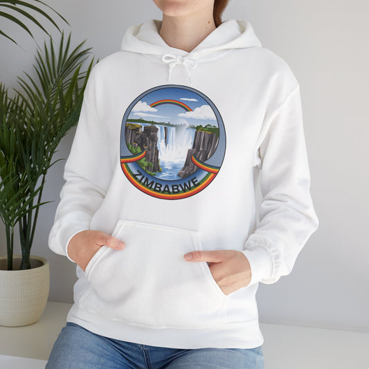 Zimbabwe Waterfall Graphic Hoodie, Travel Inspiration