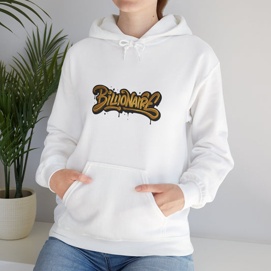 Billionaire Graffiti Hoodie - Urban Art Sweatshirt, Streetwear Fashion,  Trendy Casual Wear.