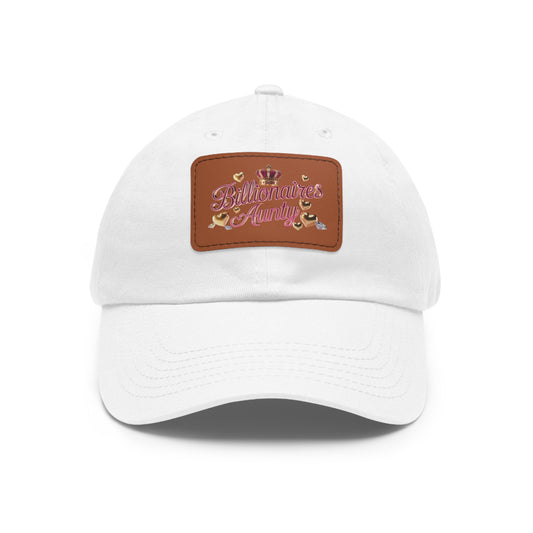Stylish Dad Hat with Leather Patch, Billionaire Aunt Cap, Casual Fashion Gift, Trendy Accessories, Perfect for Birthdays & Holidays