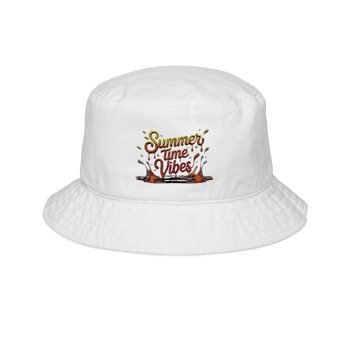 Summer Vibes Bucket Hat, Embroidered Sun Hat, Outdoor Fashion, Beach Accessories, Gift for Him and Her, Summer Party Essential