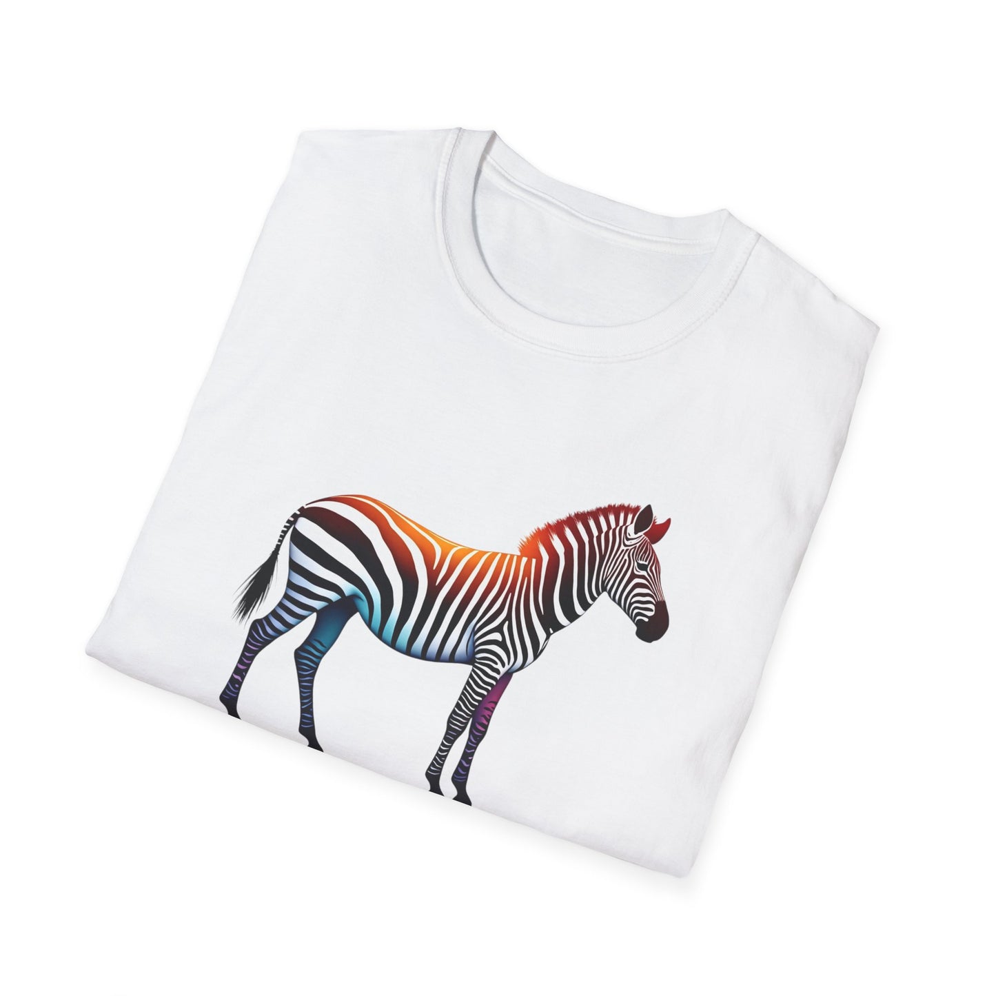 Vibrant Zebra Print T-Shirt for Animal Lovers