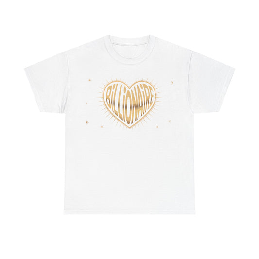 Billionaire Heart Tee - Unisex Cotton Shirt, Trendy Graphic Tee, Gift for Entrepreneurs, Casual Style, Birthday or Holiday Present
