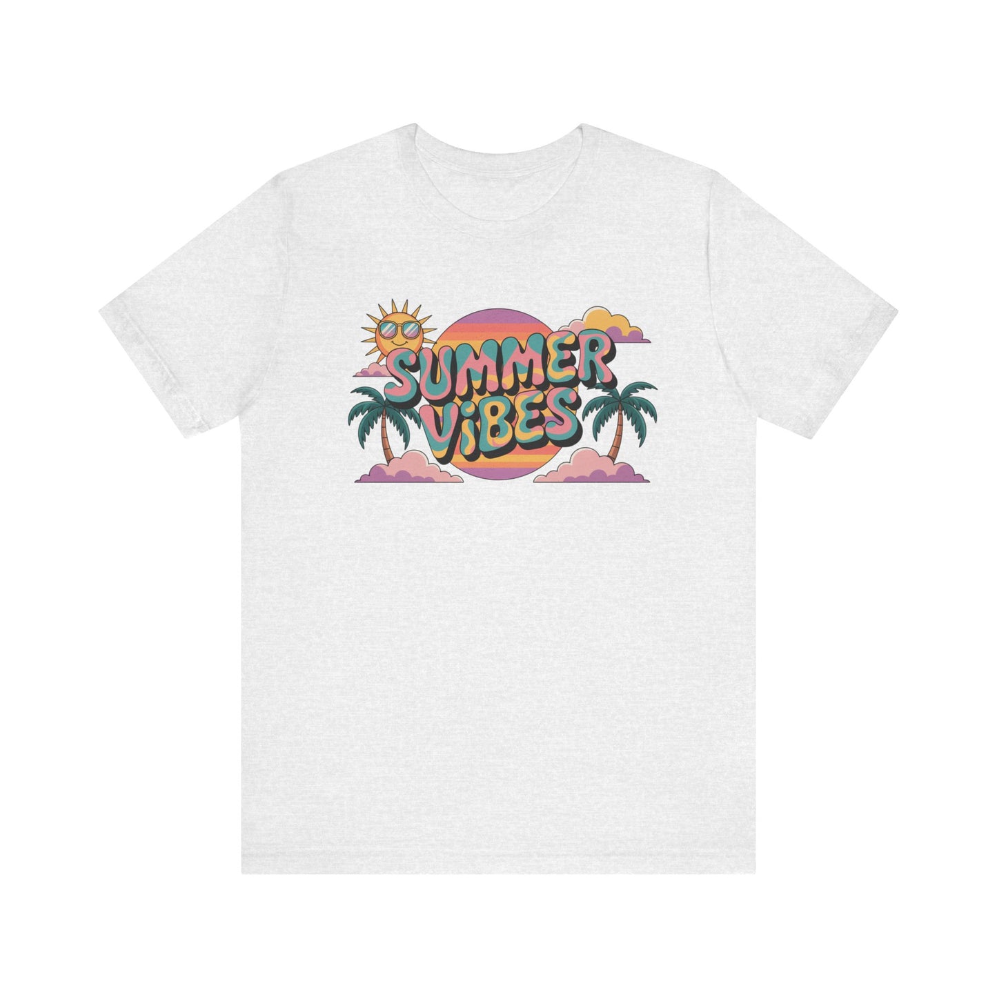 Summer Vibes Graphic Tee, Beachwear, Vacation Shirt, Gift for Sun Lovers, Retro Summer Apparel, Unisex T-Shirt