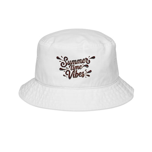 Stylish Summer Bucket Hat | Embroidered 'Summer Vibes' | Perfect for Festivals, Beach Days, Casual Outings, Gifts