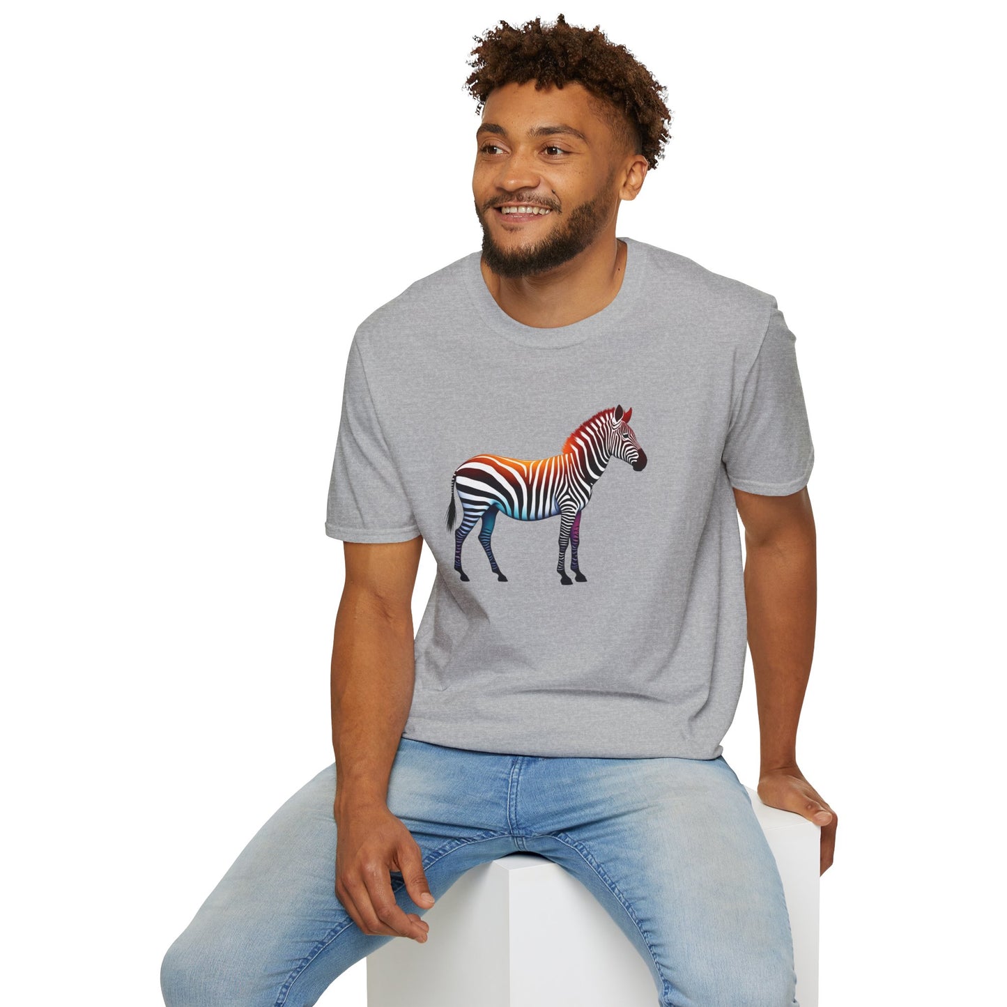 Vibrant Zebra Print T-Shirt for Animal Lovers