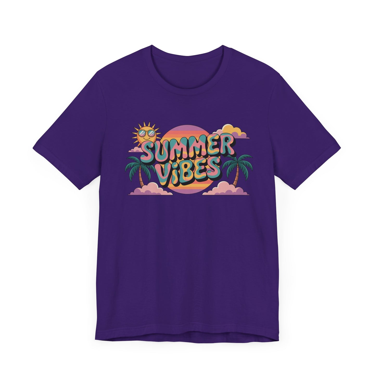 Summer Vibes Graphic Tee, Beachwear, Vacation Shirt, Gift for Sun Lovers, Retro Summer Apparel, Unisex T-Shirt