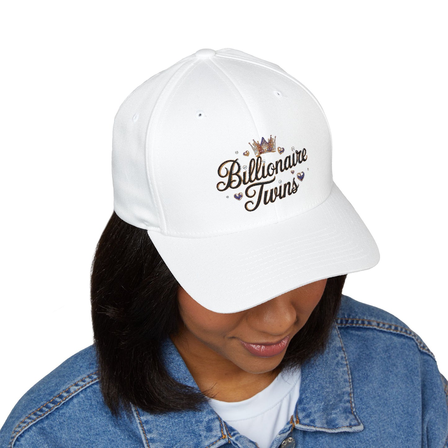 Billionaire Twins Embroidered Cap, Trendy Hat for Twins, Adjustable Closure, Gift for Siblings, Fashionable Accessory