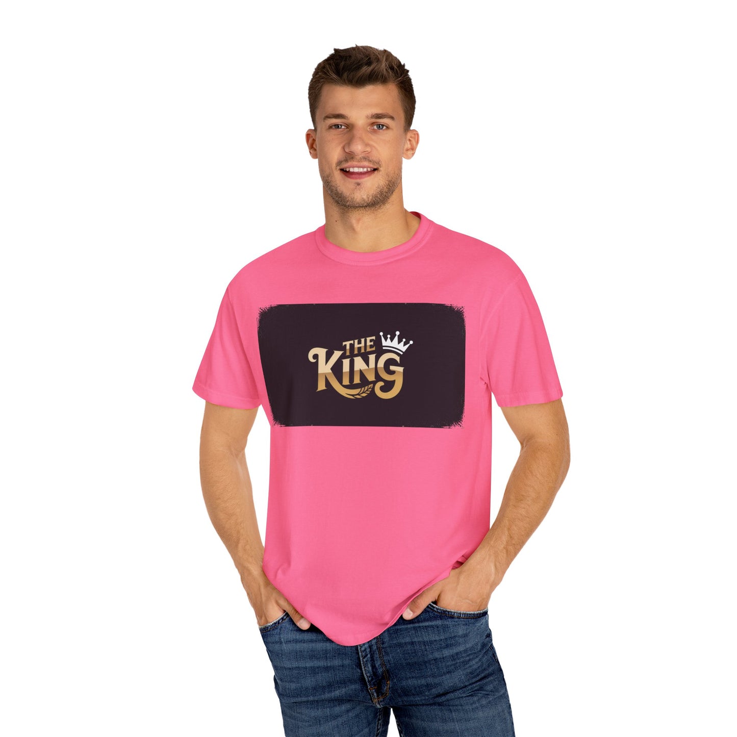 The King Garment-Dyed Unisex T-Shirt - Perfect for Father's Day, Birthdays, Casual Wear, Gifts for Him, Regal Style