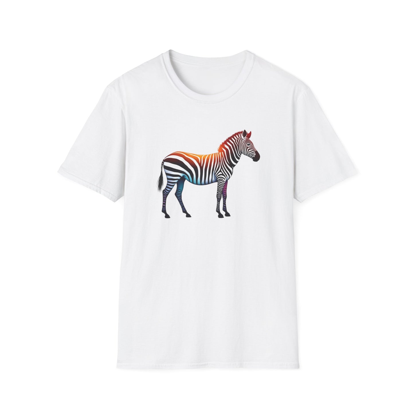 Vibrant Zebra Print T-Shirt for Animal Lovers