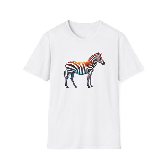 Vibrant Zebra Print T-Shirt for Animal Lovers