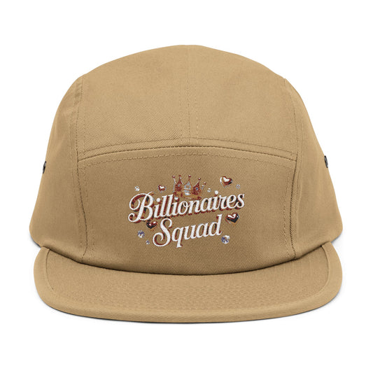 Embroidered 5 Panel Cap with 'Billionaires Squad' Design, Stylish Hat for Trendsetters, Perfect for Casual Outings, Gift for [...]