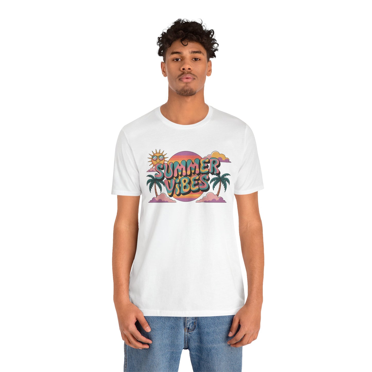 Summer Vibes Graphic Tee, Beachwear, Vacation Shirt, Gift for Sun Lovers, Retro Summer Apparel, Unisex T-Shirt