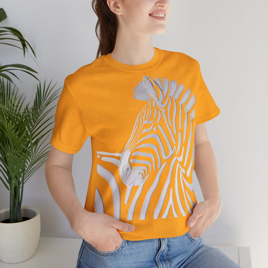 Zebra Graphic Unisex Tee, Casual Wear, Animal Lover Gift, Nature Enthusiast Apparel, Stylish Summer Shirt, Unique Fashion Statement