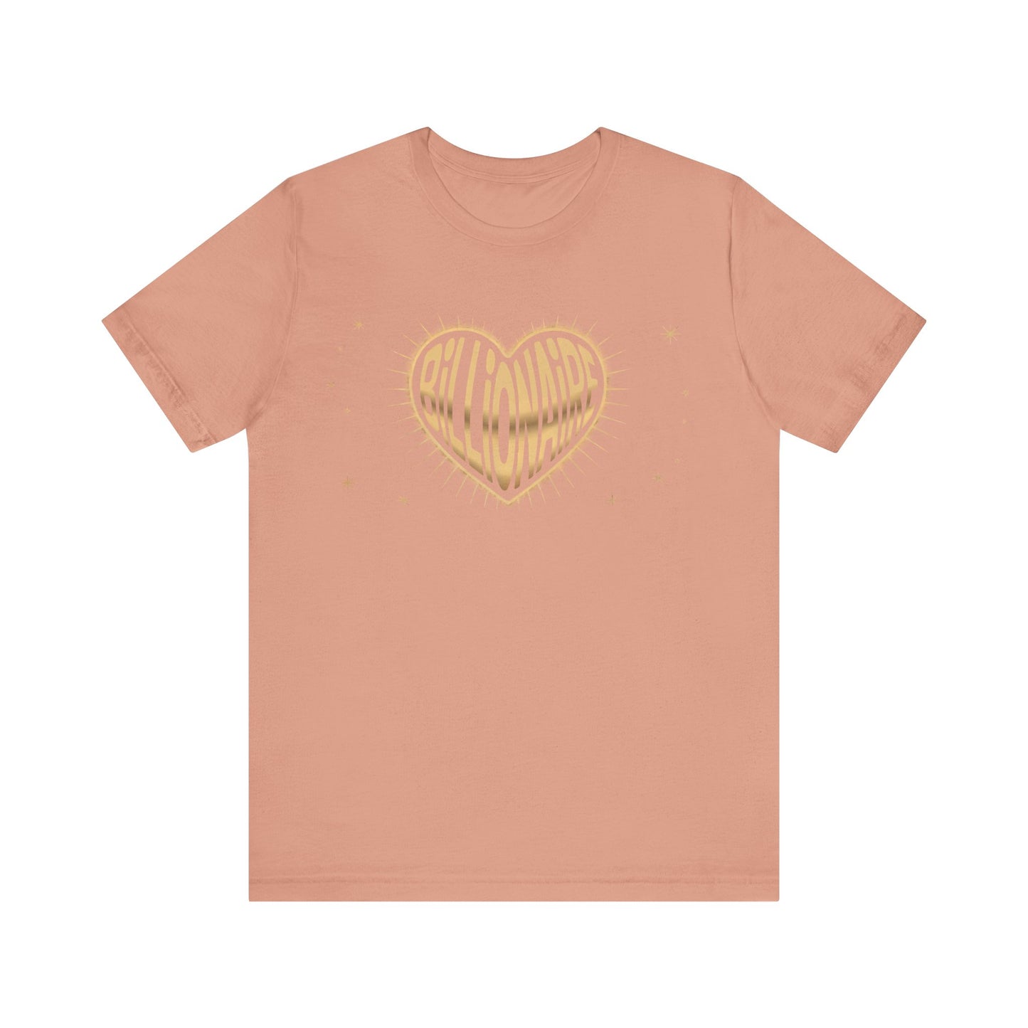 Billionaire Heart Tee, Unisex Jersey Short Sleeve Shirt, Casual Tee for Success Enthusiasts, Gift for Entrepreneurs, Motivational T-Shirt