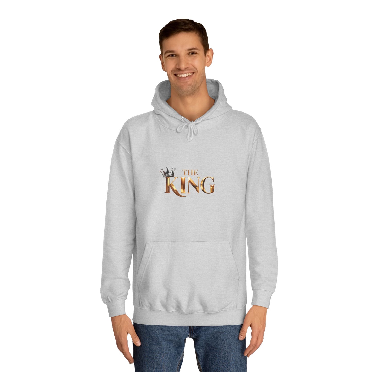 Cool Unisex College Hoodie with 'King' Print, Perfect for Students, Gifts, Casual Wear, College Events, Street Style
