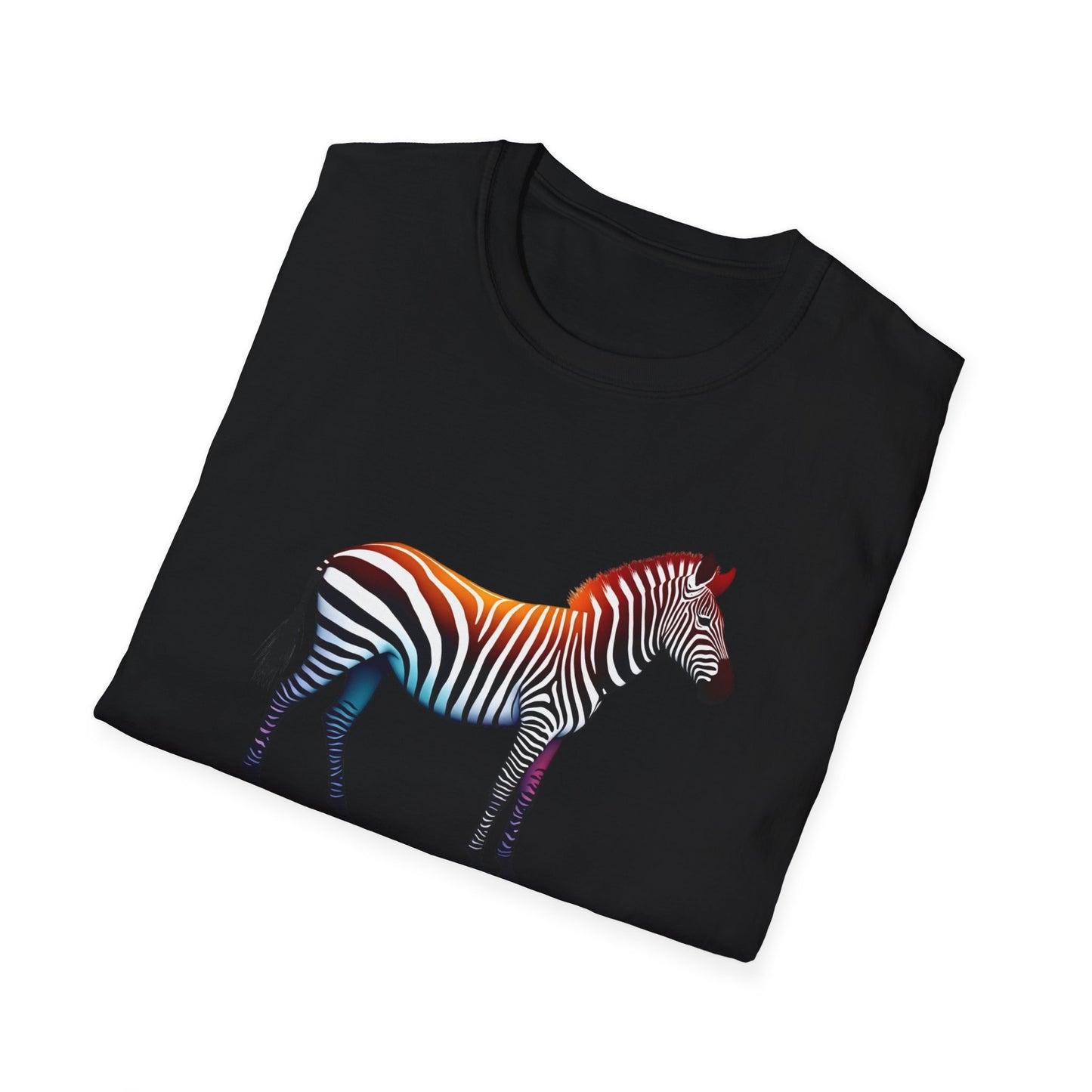 Vibrant Zebra Print T-Shirt for Animal Lovers