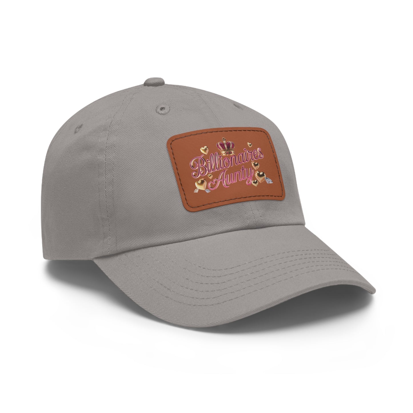 Stylish Dad Hat with Leather Patch, Billionaire Aunt Cap, Casual Fashion Gift, Trendy Accessories, Perfect for Birthdays & Holidays