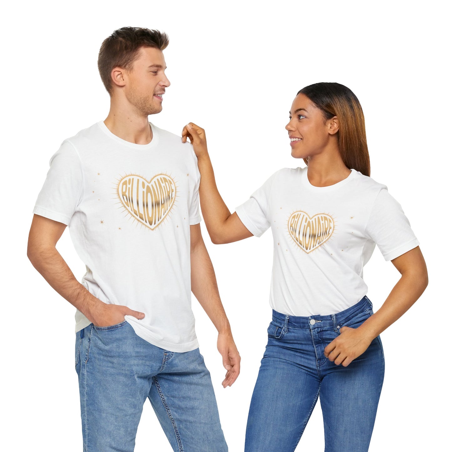 Billionaire Heart Tee, Unisex Jersey Short Sleeve Shirt, Casual Tee for Success Enthusiasts, Gift for Entrepreneurs, Motivational T-Shirt