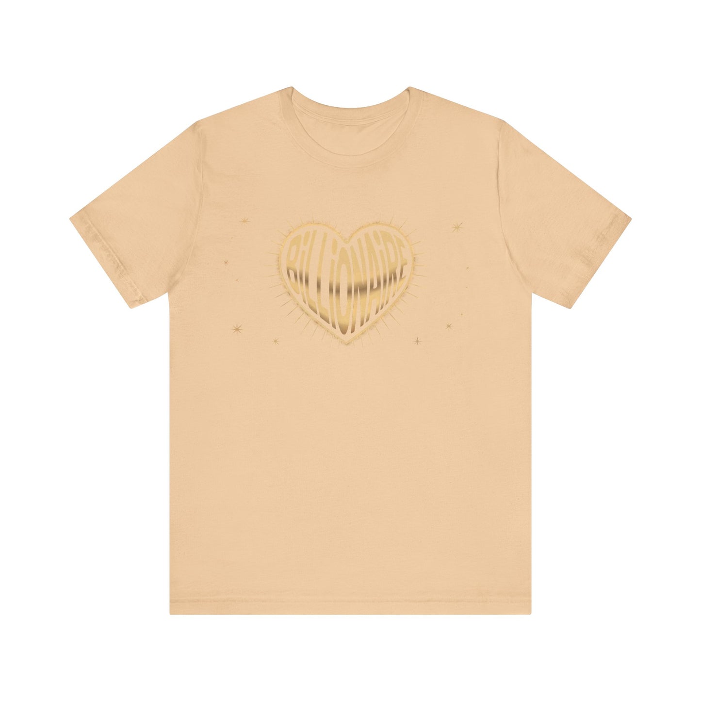 Billionaire Heart Tee, Unisex Jersey Short Sleeve Shirt, Casual Tee for Success Enthusiasts, Gift for Entrepreneurs, Motivational T-Shirt