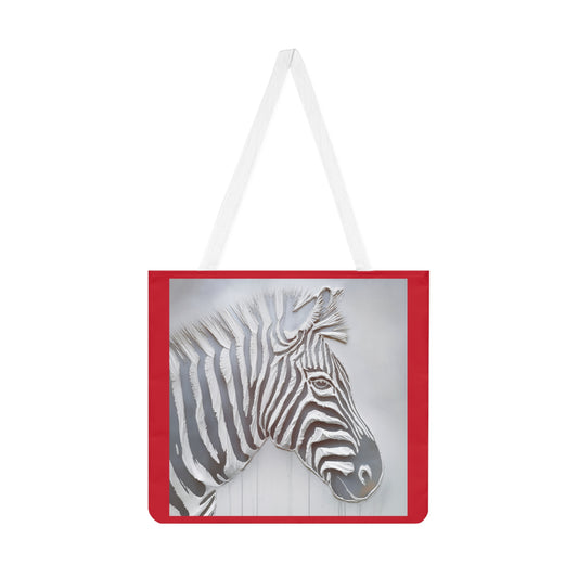 Zebra-Inspired Shoulder Tote Bag, Eco-Friendly Shopping Bag, Stylish Beach Bag, Animal Print Tote, Unique Gift for Nature Lovers