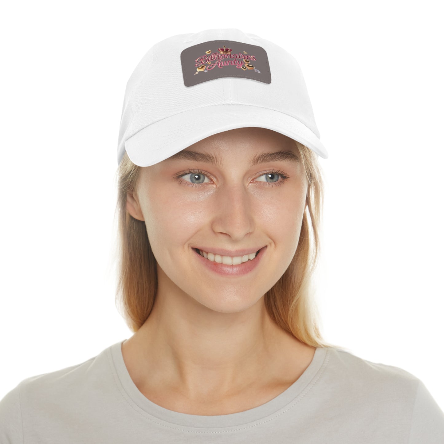 Stylish Dad Hat with Leather Patch, Billionaire Aunt Cap, Casual Fashion Gift, Trendy Accessories, Perfect for Birthdays & Holidays