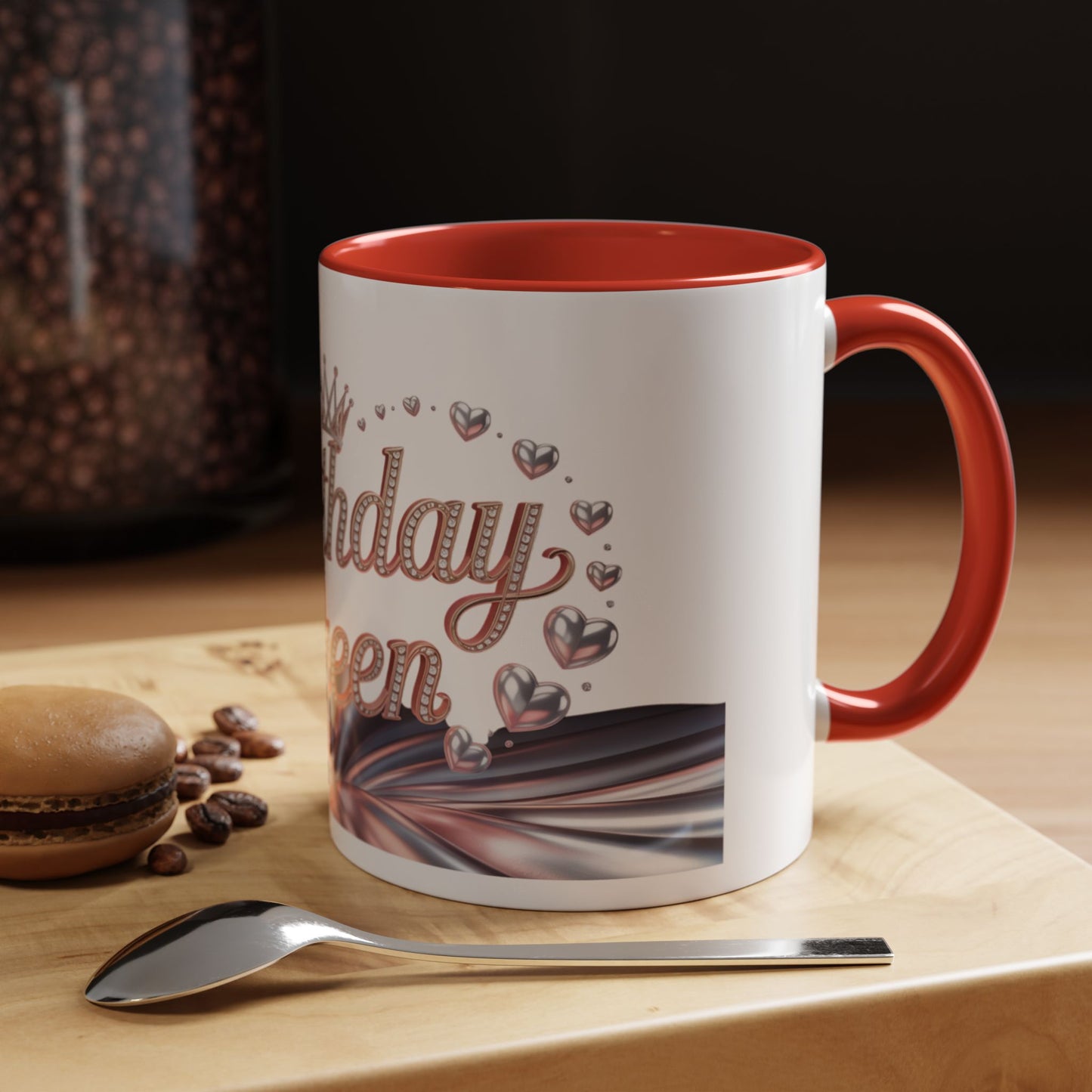 Birthday Queen Accent Mug | Unique Coffee Cup Gift for Her | Perfect for Birthday Celebration, Special Occasions, Tea Lovers, Gift Ideas
