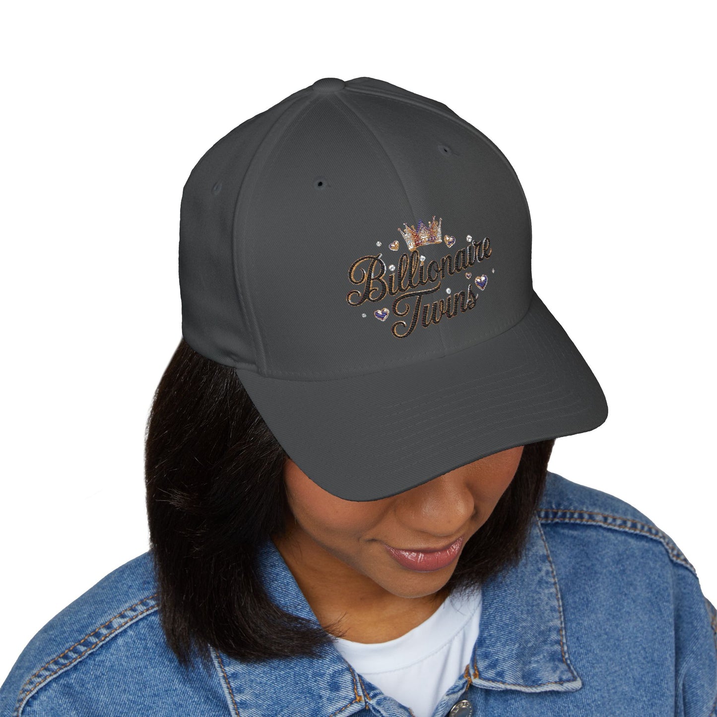 Billionaire Twins Embroidered Cap, Trendy Hat for Twins, Adjustable Closure, Gift for Siblings, Fashionable Accessory