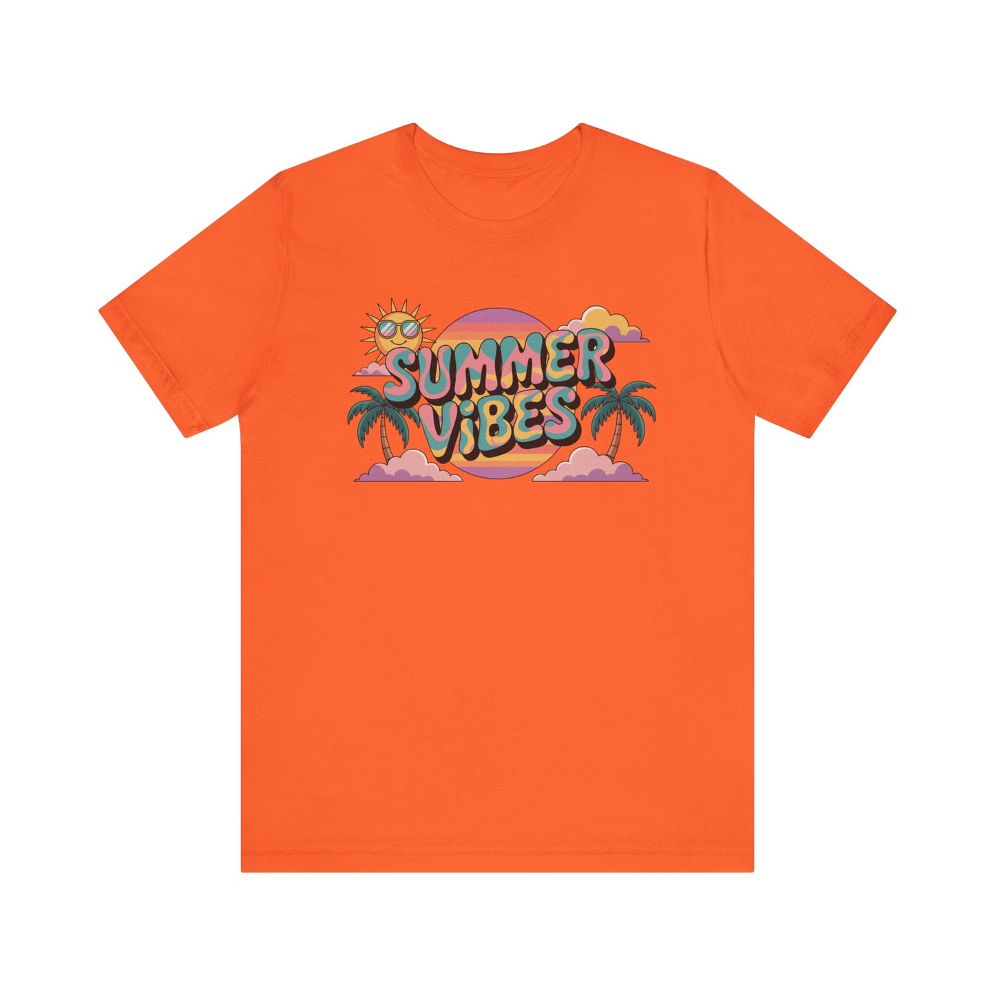 Summer Vibes Graphic Tee, Beachwear, Vacation Shirt, Gift for Sun Lovers, Retro Summer Apparel, Unisex T-Shirt
