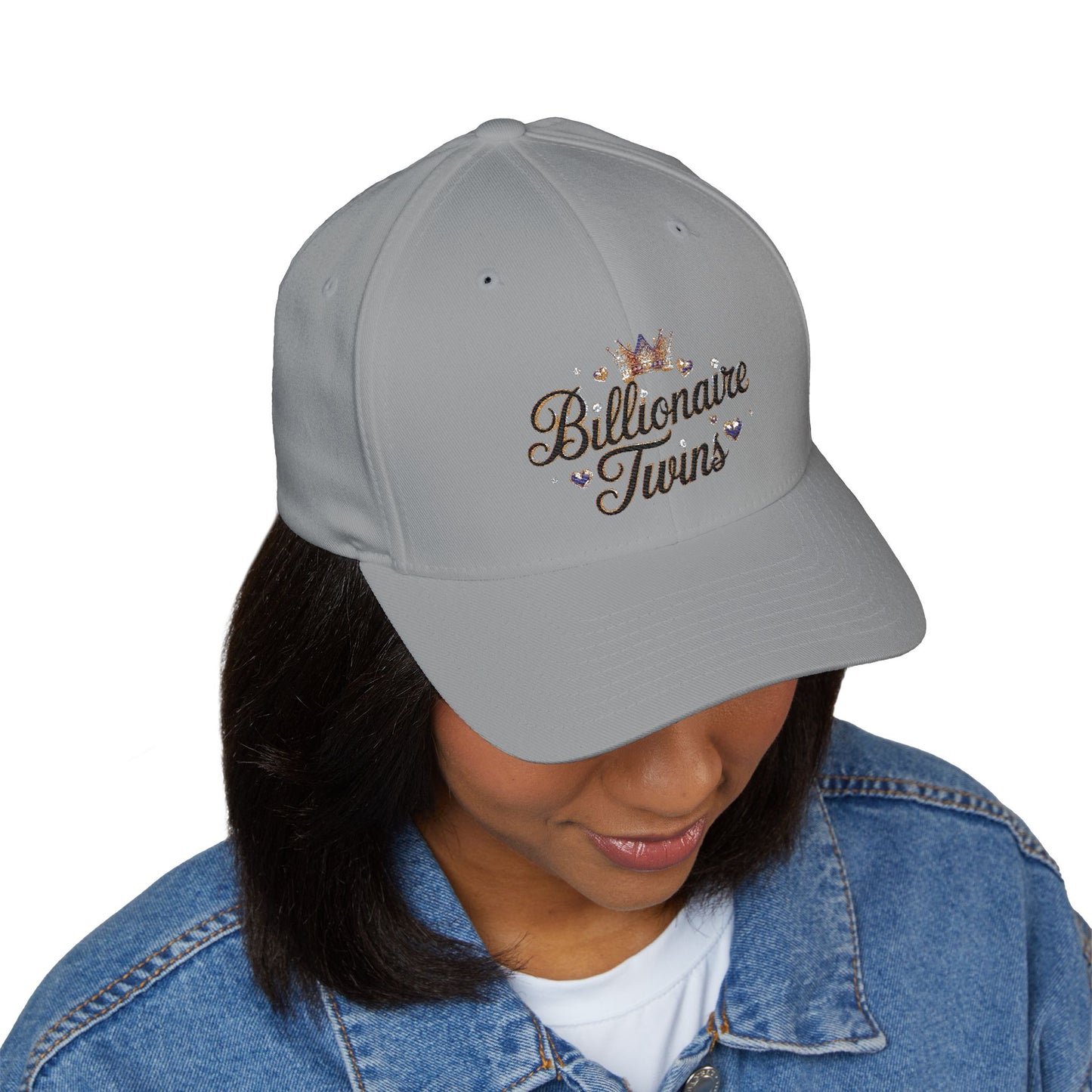 Billionaire Twins Embroidered Cap, Trendy Hat for Twins, Adjustable Closure, Gift for Siblings, Fashionable Accessory