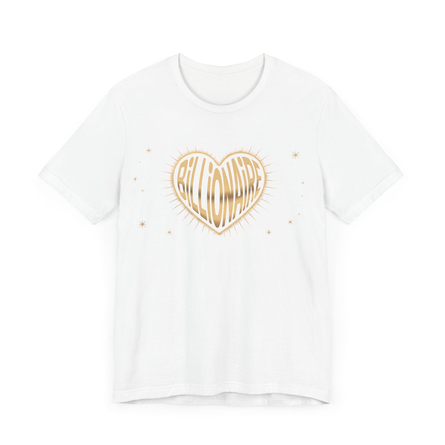 Billionaire Heart Tee, Unisex Jersey Short Sleeve Shirt, Casual Tee for Success Enthusiasts, Gift for Entrepreneurs, Motivational T-Shirt