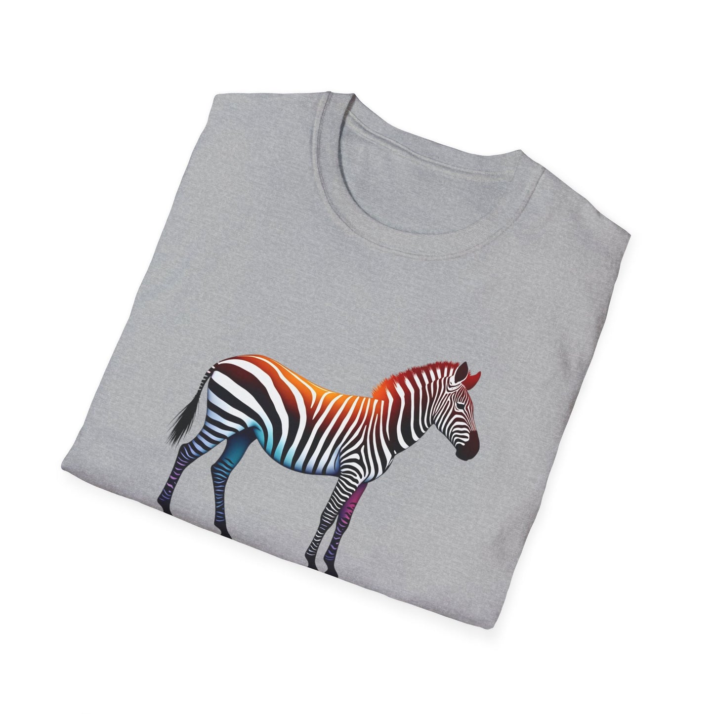 Vibrant Zebra Print T-Shirt for Animal Lovers